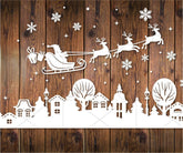 Christmas town decoration stencil