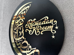 gold acrylic islamic wall art