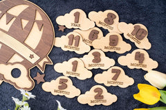 baby monthly progress photo cards