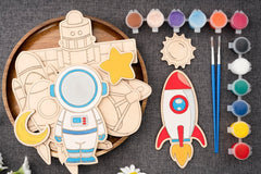 space theme birthday decoration wooden space craft for kids wooden painting kit for kids craft painting kit for kids unfinished wood