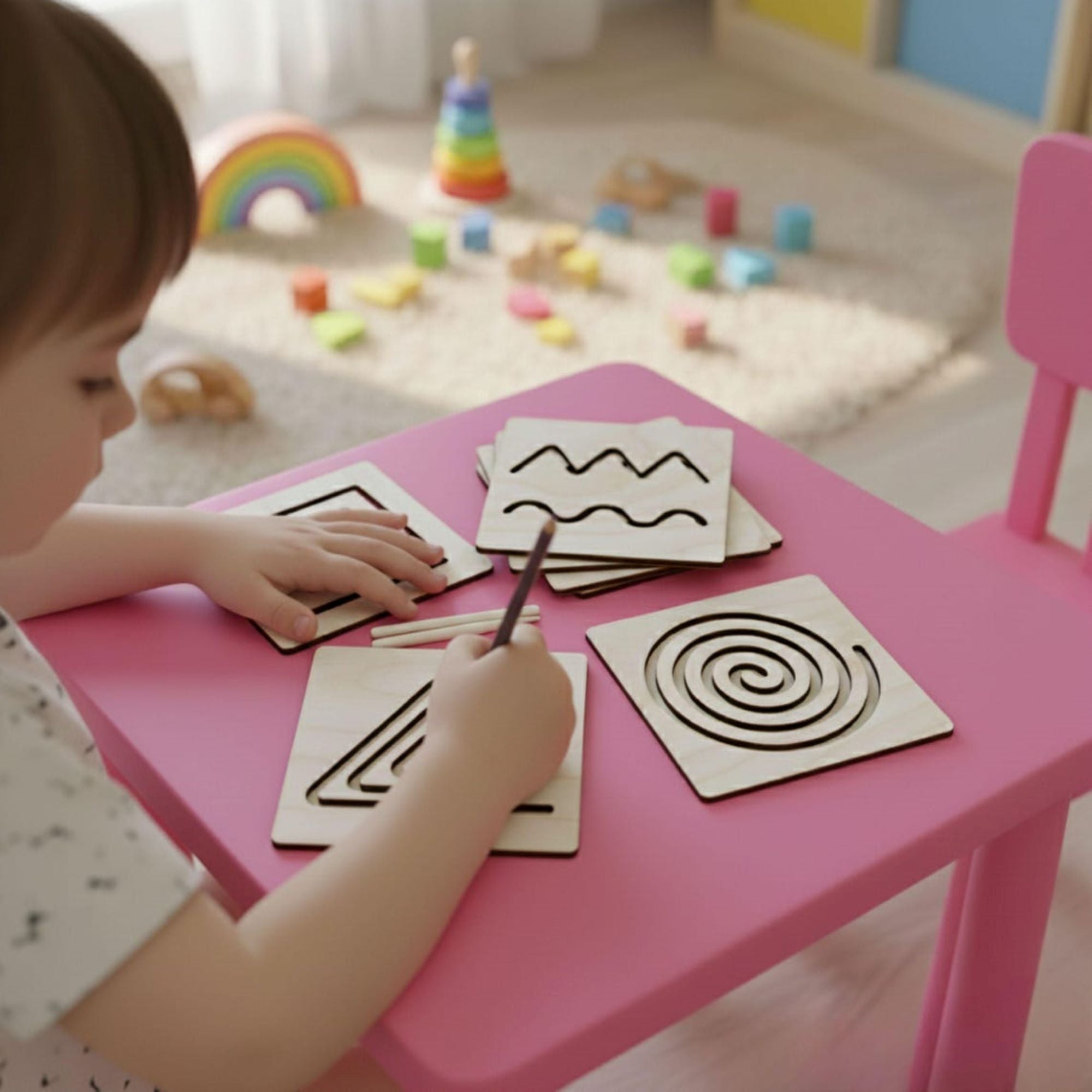 montessori handwriting practice board for toddlers