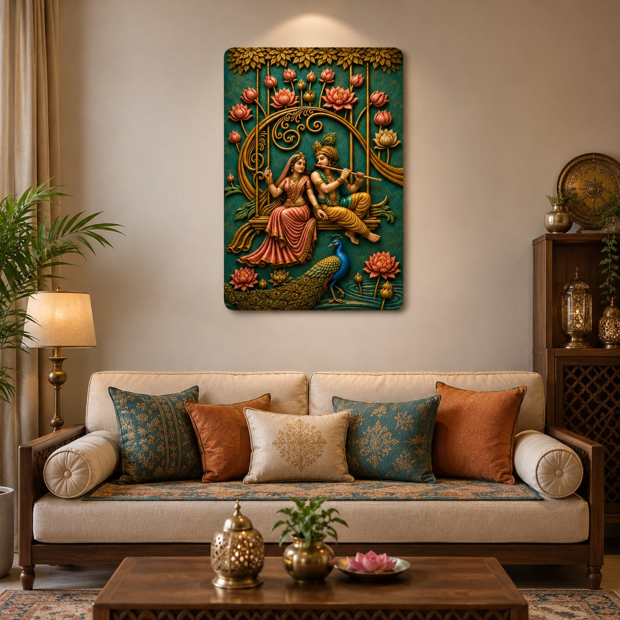 Radha Krishna Artwork for Bedroom
