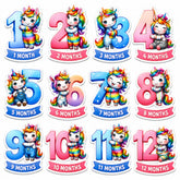 unicorn theme baby milestone cards