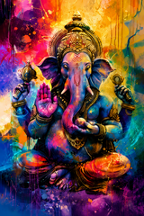 Spiritual Ganesha Wall Art for Home