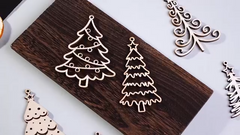Christmas Tree Shape Pine Wood Cutouts for DIY Art & Craft, Unfinished Wooden Base for Painting & Hanging Projects, Pack of 24 – Cliths