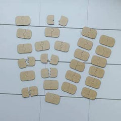Whittlewud Set of 26 Montessori Alphabet Puzzle Uppercase & Lowercase Matching Puzzle Home School Educational Toy Early Learning Games