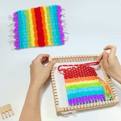 Whittlewud Wooden Multi-Craft Weaving Loom Frame (23 X 23cm?for Beginner Including Crafting Frame, Wood Loom Frame,