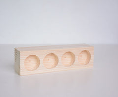 Whittlewud Wooden Tea Lights Holder, Unfinished Plain unpainted Wood Candle Holder Dining and Wedding Table centerpieces for Receptions or Home Décor