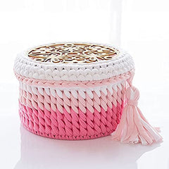 Cliths Natural Wooden Basket Bottom, 5.9 inch Circular Crochet Basket Wood Base for DIY Craft Knitting Weaving Supplies Making Home Decoration