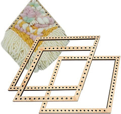 Whittlewud Pack of 3 Handmade Weaving Machine, DIY Wooden Knitting Loom DIY Handmade Household Weaving Machine Weaving Loom Arts & Crafts,for Knitting