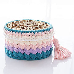 Cliths Crocheting Supplies Wooden Basket Bottom for Making Knitting Crochet Bag, 5.9 inch Wood Base Knitting Supplies for Knitter, Crocheter and Beginner