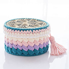Cliths Wooden Basket Bottom for Making Knitting Crochet Yarn Storage Bag, 5.9 inch, Easy to Use, DIY Crocheting Wood Base Bottom Shaper Craft Making Basket Weaving