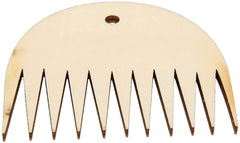 Whittlewud Pack of 5 Teeth (2.8Inch x 3Inch) Wooden Weaving Comb, Portable Tapestry Weaving Loom Comb Tool DIY Braided Accessories