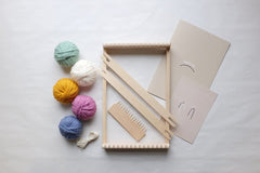 Whittlewud Pack of 1 Wooden Loom You can Make Decorations, Weaving Loom Beginners Learn to Weave (7.6 Inch x 5.8 Inch) Loom You can Make Decorations, Small Project Crafts Weave
