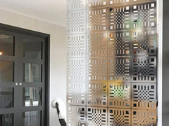 Whittlewud Pack of 12 Wall Decor 4mm Wooden Carved (12 In x 12 In) Panel Room Divider Partition, Hanging Modern Partitions, Panel Screen