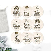 Wooden Rainbow milestone card