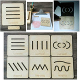 Cliths Montessori Stencils Tracing Boards Wooden Learn to Write Traditional Handwriting Activities