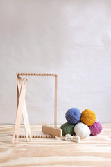 Whittlewud Pack of 1 Wooden Loom You can Make Decorations, Weaving Loom Beginners Learn to Weave (7.6 Inch x 5.8 Inch) Loom You can Make Decorations, Small Project Crafts Weave