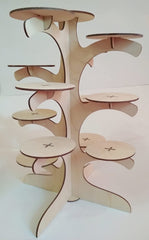 Whittlewud Cupcake Stand, Wood Cake Stand (13.8 x 9.8 inches), Cupcake Stand, Display Cake Holder, Home Decoration for Wedding, Birthday, Party