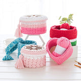 Cliths Crochet Yarn Basket Bottom for Making Crochet Knitting Bag Yarn Storage, Crochet Basket Wood Bases to Crochet with T-Shirt Yarn, Weaving Supplies and Home Decor Craft