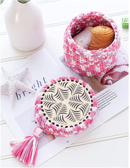 Cliths Wooden Basket Bottom for Making Knitting Crochet Yarn Storage Bag, 5.9 inch, Easy to Use, DIY Crocheting Wood Base Bottom Shaper Craft Making Basket Weaving