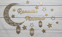 unfinished wood wooden cutouts mdf wall decor ramadan wooden decor
