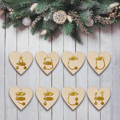 Cliths Pack of 50 pcs Unfinished Wooden 1.9 Inch Hearts Cutouts for Art & Craft, Blank Heart Shape Slices Cutouts for Decoration (Without Hole)