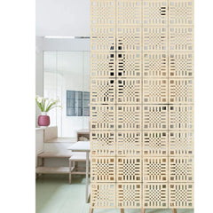 Whittlewud Pack of 12 Wall Decor 4mm Wooden Carved (12 In x 12 In) Panel Room Divider Partition, Hanging Modern Partitions, Panel Screen