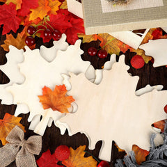 Cliths 6 Pieces Wooden Maple Leaf Unfinished Leaf wood craft Cutout fall Blank Maple Leaf (9.6 x 9.6 Inch)