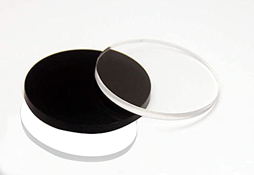 Meya Set of 20pcs Clear Acrylic Discs, Plexiglass Laser Cut Round Circle 1/8 di