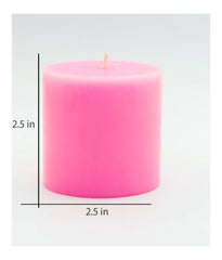 American-Elm Combo Pack of 2 Scented Rose & Lemon Aroma Candles (2.5x2.5 Inch)