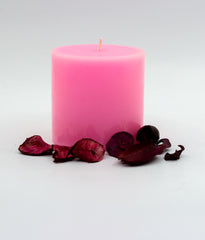 American-Elm Pack of 2 Scented Rose Aroma Pillar Candle for Home Decor Romantic Dinner, Aroma Decoration Party, Diwali (2.5x2.5 Inch)