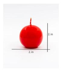 American-Elm Pack of 6 Unscented 2 x 2 Inch Designer Ball Candle with Long Burn Time
