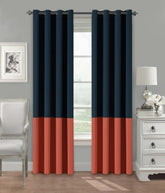 American-Elm 2 Panel Both Sided DarkBlue and Pink, Room Darkening Blackout Curtains
