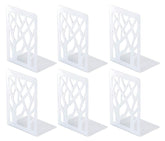 American-Elm Metal Bookends for Shelves - Non-Skid Base Book End Holders for Office- 6 Pcs Per Pack