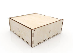 AmericanElm Decorative Oxidised Empty 4 Section Stylish Wooden Box For Multi Use, Colour, decorate DIY Box(6 X 6 X 2 IN)