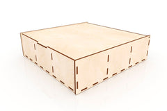 AmericanElm Decorative Oxidised Empty 9 Section Stylish Wooden Box For Crafting Gift Box (10.1 X 9.9 X 2.8 IN)
