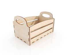 AmericanElm Pack of 2 Handmade Open Wooden Jewellery Box for Women Wooden Jewellery Organizer | Wooden Tray | Wooden Crate/Basket
