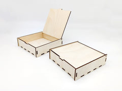 AmericanElm Pack of 2 Multipurpose Wooden Box for Home storage box