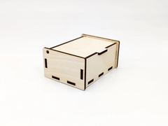 AmericanElm Pack of 2 Rectangle Unfinished Birch plywood Box Natural DIY Craft Stash Boxes for Arts Hobbies and Home