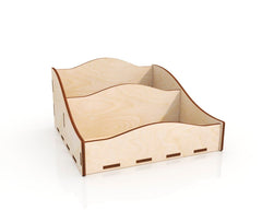 AmericanElm Pack of 2 Rectangle Unfinished Birch plywood Box Natural DIY Craft Stash Boxes for Arts Hobbies and Home
