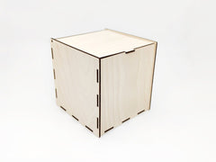 AmericanElm Pack of 2 Storage Wooden Blank Rectangular Box for Painting, Wooden Sheet Craft, Decoupage, Resin Art Work & Decoration