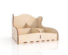 AmericanElm Pack of 2 Unfinished Open Wooden Box Craft Stash Boxes Arts Hobbies and Home Storage