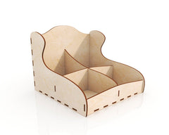 AmericanElm Pack of 2 Unfinished Open Wooden Box Craft Stash Boxes Arts Hobbies and Home Storage