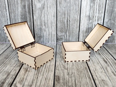 AmericanElm Pack of 2 Unfinished Wooden Box Craft Stash Boxes Arts Hobbies and Home Storage