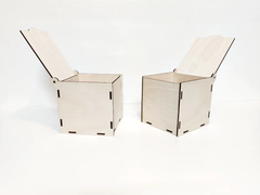 AmericanElm Pack of 2 Unfinished Wooden Box DIY Craft Wooden Boxes for Art, Hobbies, Jewelry Box and Home Storage