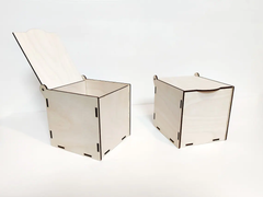 AmericanElm Pack of 2 Unfinished Wooden Box DIY Craft Wooden Boxes for Art, Hobbies, Jewelry Box and Home Storage