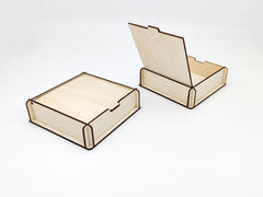 AmericanElm Pack of 2 Wooden Jewellery Box for Women Jewel Organizer Hand Carved Carvings Gift Items