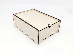 AmericanElm Rectangle Unfinished Birch ply Wooden Box Natural DIY Craft Stash Boxes for Arts Hobbies and Home Storage