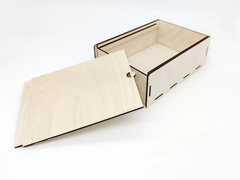 AmericanElm Rectangle Unfinished Birch ply Wooden Box Natural DIY Craft Stash Boxes for Arts Hobbies and Home Storage